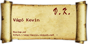 Vágó Kevin névjegykártya