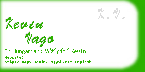 kevin vago business card